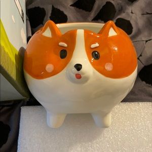 Ceramic Corgi Plant Pot